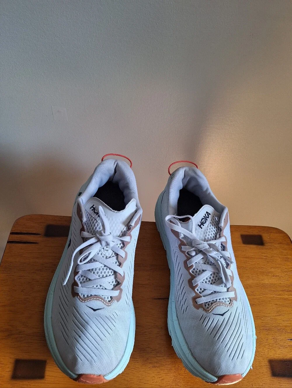 HOKA Rincon 3 Women's White Blue Glass Size 8.5B